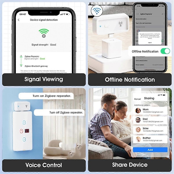 Ny Tuya Smart Home Zigbee Repeater Typ-C Förlängare Signal Expansion mission Repeater Gateway W