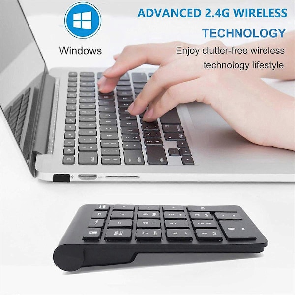 2.4G langaton mini kannettava ergonominen numeronäppäimistö