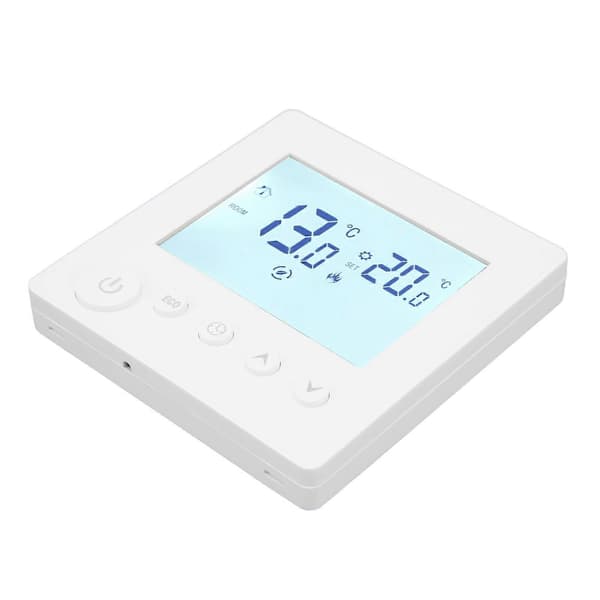 LCD Display Digital Termostat Tidsstyring Programmerbar Temperaturkontroller AC 90-240V 16A for Elektrisk Oppvarming med 3 Meter Sensor Kabel