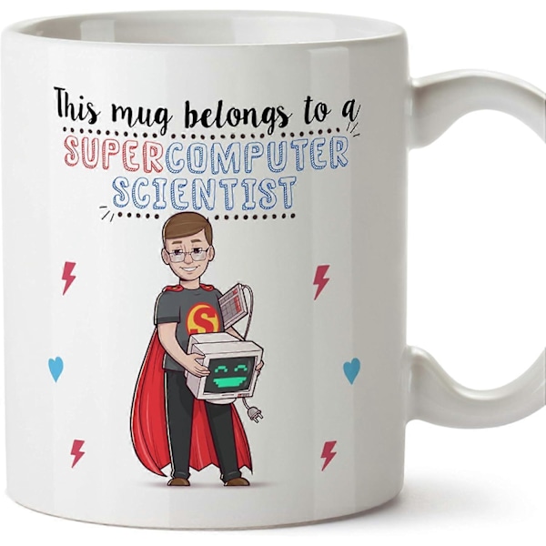 Datavitenskapsmann Krus Super Datavitenskapsmann Morsom Datavitenskap Gave/Present Te/Kaffe Keramisk Kopp 11oz Design 143