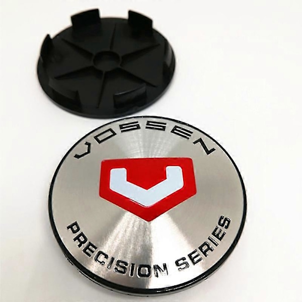 4 stk. 68 mm Vossen Precision Series Bilhjul Centerkapsel Fælge Navkapsler Dækning 65 mm Klistermærke Emblem Badge Nav Auto Styling, A