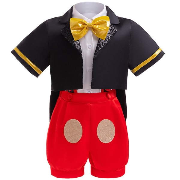 Børns Mickey Mouse kostume sæt tegneseriefigur Cosplay kostume Sød julegave 1-2Y