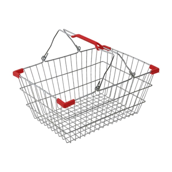 Shoppingkorg Förvaringskorg Robust Förvaringshållare Handhållen Matkorg med Handtag för Mat Leksaker Grönsaker Skjul Skafferi