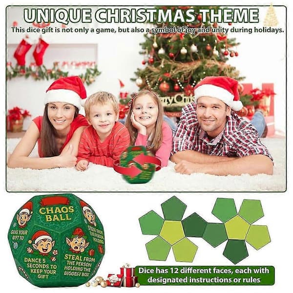 Roligt julklappsutbytesfestspel Tärningar Green
