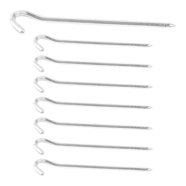 Teltplugger 8 STK 18cm Metall Kraftige Teltkroker Aluminium Legering Rustfrie Camping Telt Jordplugger