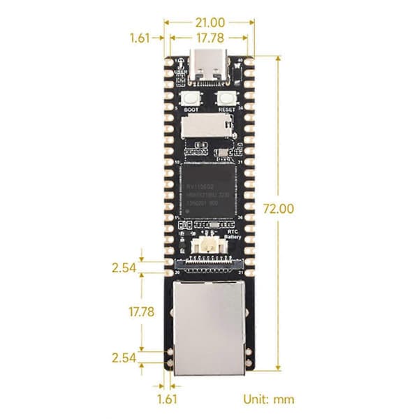 For Luckfox Pico Pro M Udviklingskort 128MB til Raspberry Pi Pico