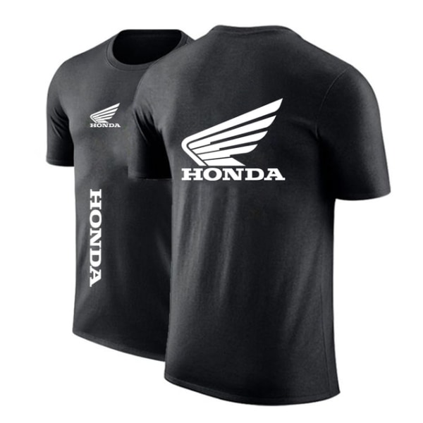 Sommar Honda logotyp rund hals Print korta ärmar black 4XL