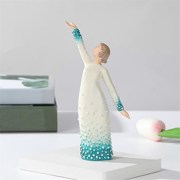 Kvinna som lyfter hand Kvinna Figurin Konst Staty Älskare Skulptur Ornament