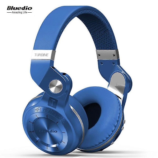 Bluedio T2Plus Langattomat Bluetooth-kuulokkeet Super Bass -musiikkikuulokkeet linjatuloliitännällä, mikrofonilla, FM-radiolla ja SD-korttipaikalla