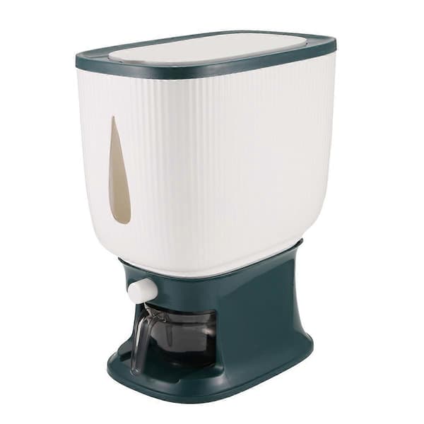 10 kg Automatisk Risdispenser med Skyllekop Smart Risdispenser Risopbevaring Rishusstand