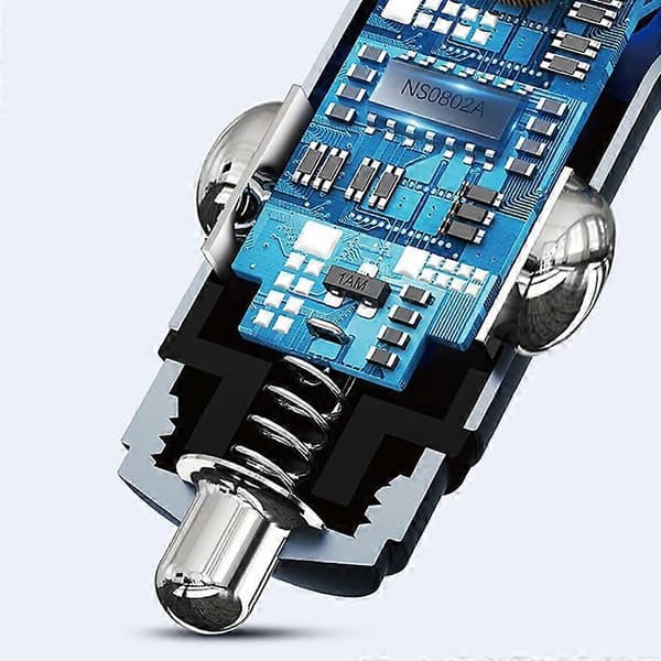 Bil Bluetooth Afspiller 2 USB Porte Oplader 7 Farve Lys FM Transmitter Til Håndfri Opkald Sort