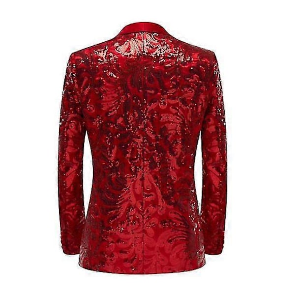 Herre Skinnende Pailletter Blazer Blomsterjakke Stilfuld Smoking Til Fest, Bryllup, Banket, Galla