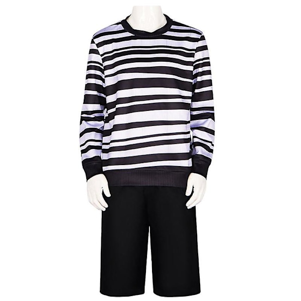 Cosdaddy Wednesday Pugsley Cosplay Addams Kostym Vuxen Herrskjorta Byxor Kostymer Halloween Carnival Party Kostym M