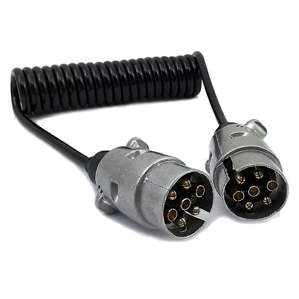 7-pins stikkontakt for tilhenger med 12 volt, 150 cm forlengelseskabel