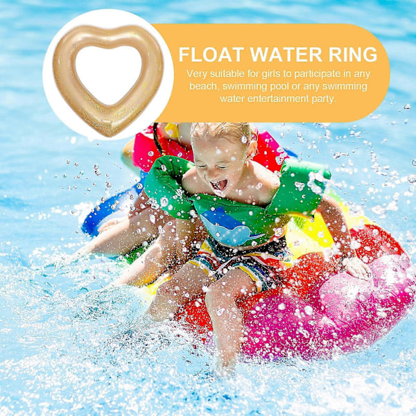 Hjerteformet Svømmering Pool Float Ring Oppustelig Svømmering Flydelegetøj