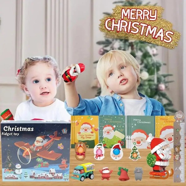 Jule-adventskalender 2023 Sensory Fidget Toys Xmas Blind Box 24 Days Countdown Nyttårs overraskelsesgave til barn Gutter Jenter style 3