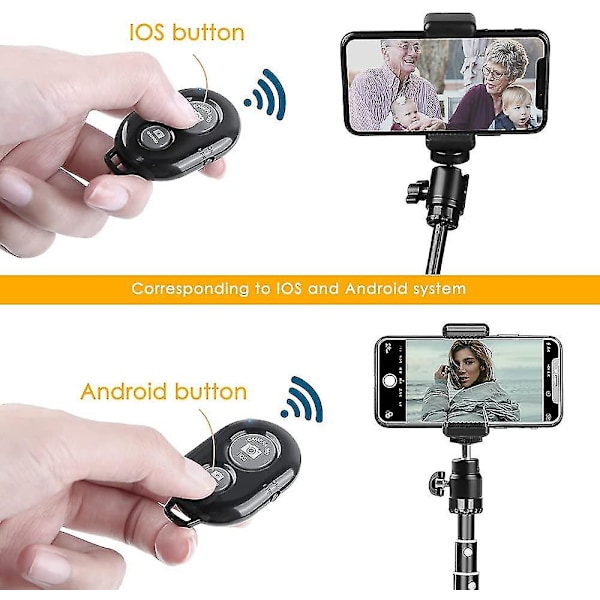 2 kpl Bluetooth-kameraetäohjain - Bluetooth-etäohjain iPhone- ja Android-puhelimille