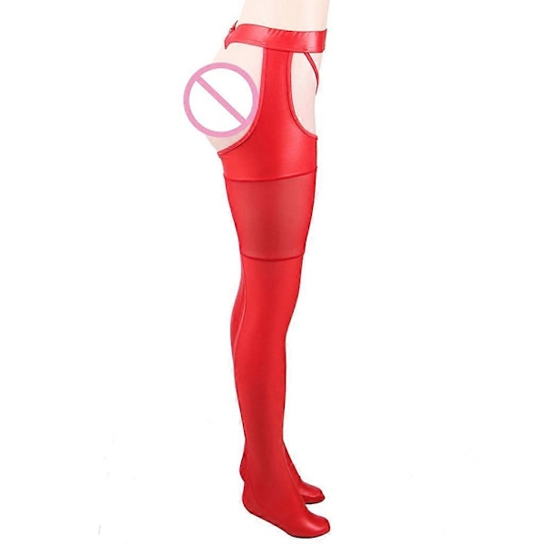Dame Festet Strømpebelte Imitert Skinn Strømper Strømpebukse Tights