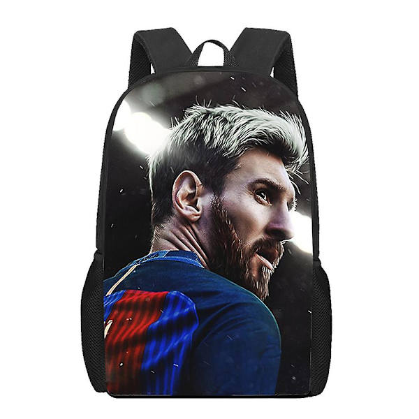 Football-star-messi Skolväskor För Pojkar Flickor 3d Print Skolryggsäckar Barnväska Dagis Ryggsäck Herr Barn Mochila