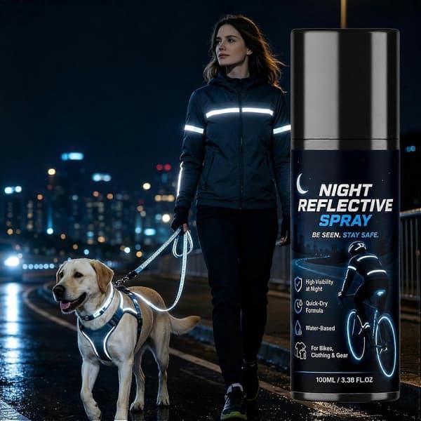 Nattreflekterande sprayfärg, hög synlighet, fluorescerande 100 ml | Långvarig säkerhetsreflekterande beläggning för kläder, cykel, utomhusutrustning 2pcs