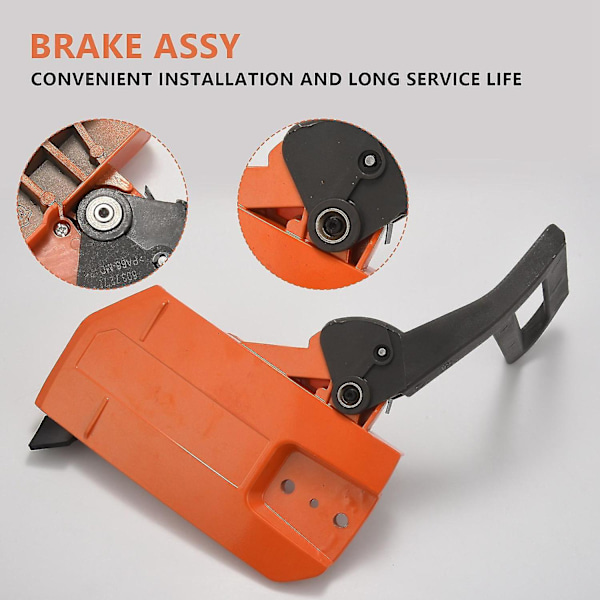 Kedjekoppling Sidokåpa Broms Assy Kompatibel med 4 Husqvarna 61 66 266 268 272 Motorsågar