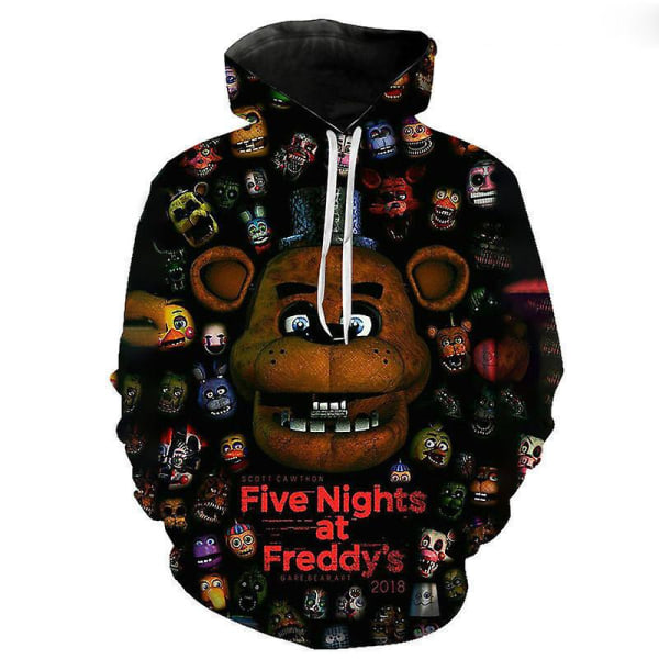 Barn Gutter Jenter Five Nights At Freddy's Hettegenser 3d-trykt hettegenser Uformelt Genser Genser Topper color 7 140