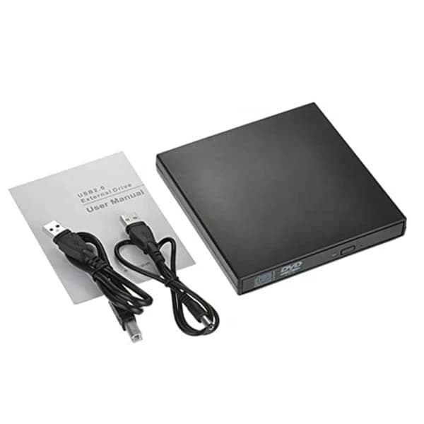 Extern CD/DVD-läsare och brännare – Ultratunn USB 3.0-enhet för PC/Mac – Stöder Windows 11/10/8/7 och macOS