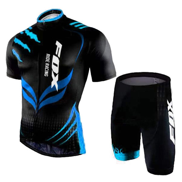 Maillot Cyclisme 2023 Oranssi Pyöräilypaita Set Miesten FOX RIDE RACING Polkupyöräily Lyhythihaiset Vaatteet Mtb Pyöräilyasut Vaatteet 10 L