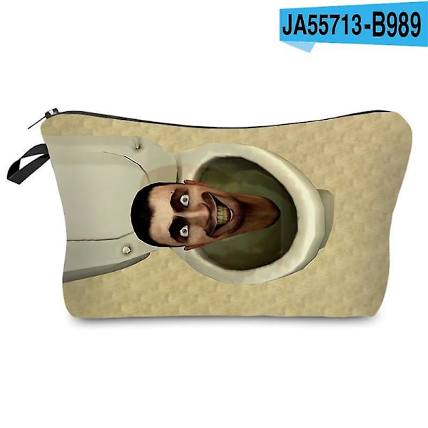 Skibidi Toilet Kosmetiktaske Firkantet Udendørs Multifunktion Rejseopbevaringstaske Dame Toiletartikler Organizer Kvinde Opbevaring Børnegave style 3