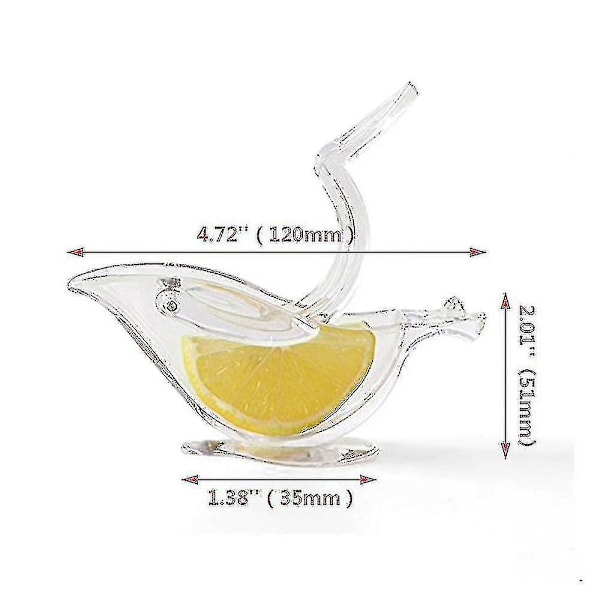 Citronpressare i Akryl, Citron Skiva Pressare, Transparent Fruktpressare för Hemmet (5 st)