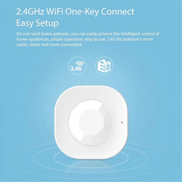 WIFI PIR Bevægelsessensor Trådløs Passiv Infrarød Detektor Sikkerheds Alarm Sensor Tuya Smart