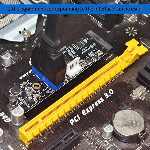 för M.2 till USB 3.0 PCI för Express Converter Adapter Grafikkort Extender