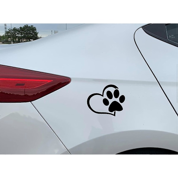 Puppy Love vinyylitarra, koiran rakkaus, musta tarra autoihin, kuorma-autoihin, kannettaviin tietokoneisiin, seiniin ja ikkunoihin