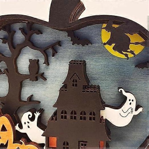Dekorasjoner Trehåndverk Gresskarutskjæringsmønstre Halloweenlys Gresskaranheng Kreative Dekorasjonsanheng Halloweenanheng - Gresskar med Li