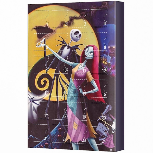 Adventskalender 2023 Hot Selling 24 Gothic Horror Atmosphere Calendar Blind Box Halloween Advent Countdown Kalender Blind Box style 9