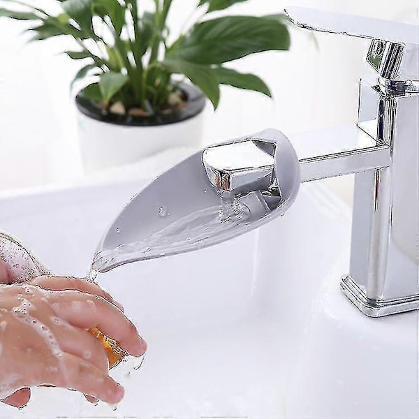 Grå 3-pack Tecknad Tvättställskran Förlängning Kranförlängare Handtagsförlängare för Diskbänk för Alla Barn Pipförlängare Vattenförlängningspip