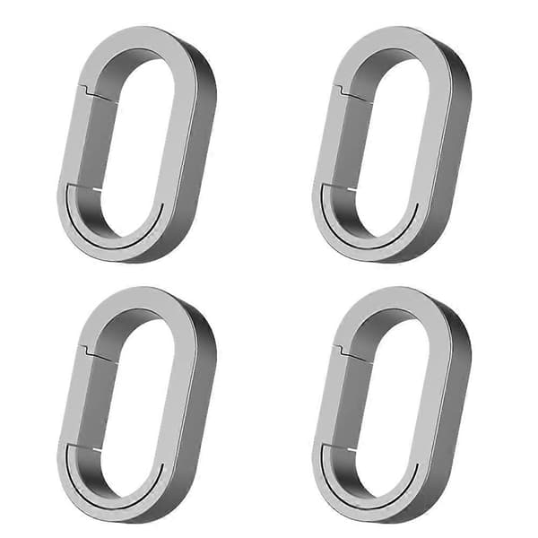 4 stk. Titaniumlegering Mini Nøglering Forbinder Spænde Universal Forbinder Universal Ring Hjælpering Lille Snap Spænde B