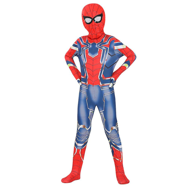 Barn Iron Spider Cosplay Jumpsuit Superhelt kostyme Halloween Carnival Party Bodysuit Gaver 4-5 Years