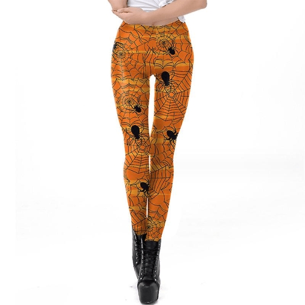 Halloween Leggings for kvinner Morsomme grafiske stretchy bukser style 1 XL