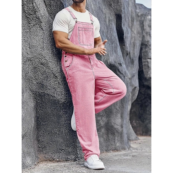 Uudet mallit Miesten rennot denim slim fit boot cut -henkselifarkut säädettävillä olkaimilla