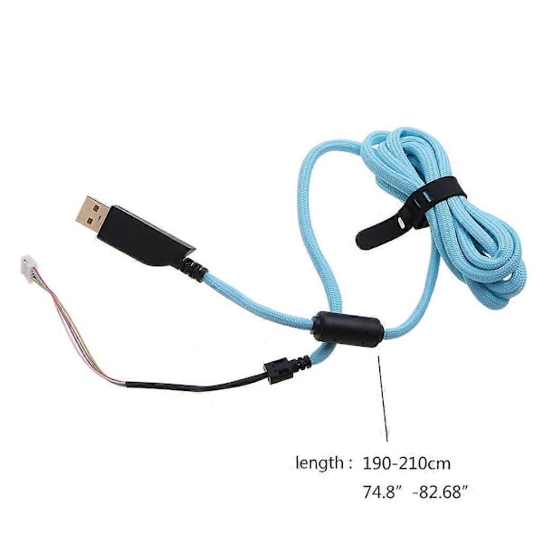 DIY Paraplyreb Mus Kabler Bløde Holdbare Mus Line Udskiftning Mus Ledning til ZOWIE S1, S2, FK-B, ZA-B, FK1-B, FK2-B Pink