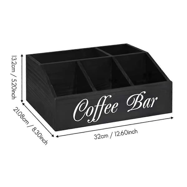 Kaffestation Bordplade Organizer Bordplade Trækurv