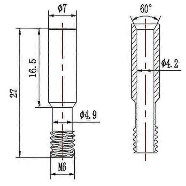 Paket Cr-10 Ender-3 Matarrör i rostfritt stål för Creality Cr10, S4 S5, Cr10s, Ender3, Ender-3 Pro, Cs3 Hotend 3D-skrivare