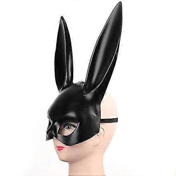 2023 - Naamiaisjuhlien pupunaamio, Halloween pupunkorvat naamio naisille, kiiltävä musta (ShiKai)