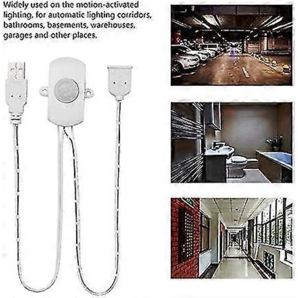DC 5-24V Mini PIR Rörelsesensorswitch Hem LED Belysningssensorswitch. PIR
