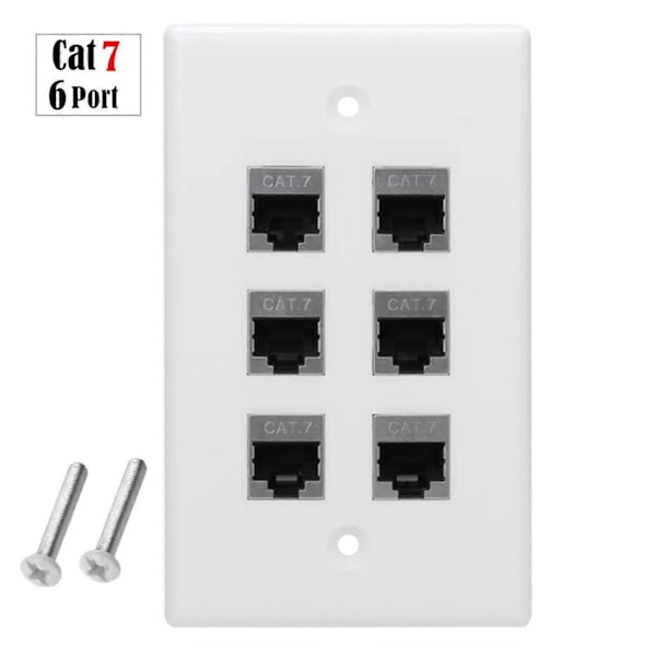 Enkelt Ethernet vægplade, 1/3/2/4/6 Port Cat7 hun til hun væg faceplates netværk keystones vægudtag