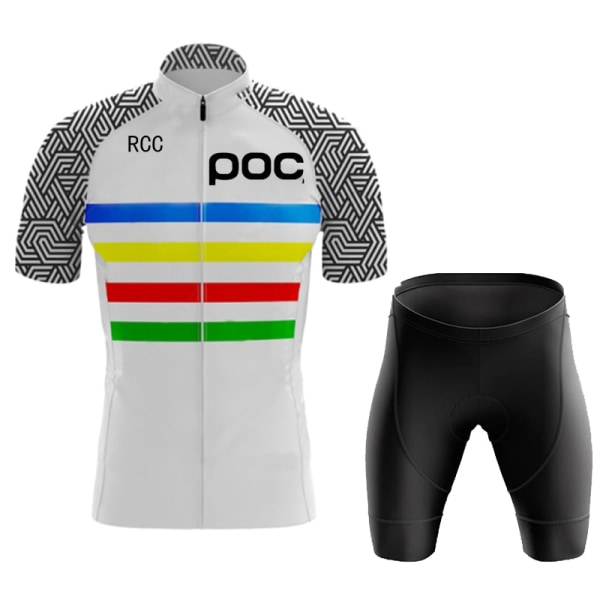 RCC POC Miesten set Kesäurheilukilpailut Pyöräilyvaatteet Pyöräilyvaatteet Pyöräilyvaatteet Pyörä MTB Maillot Ropa De Ciclismo Gray Asian sizes-4XL