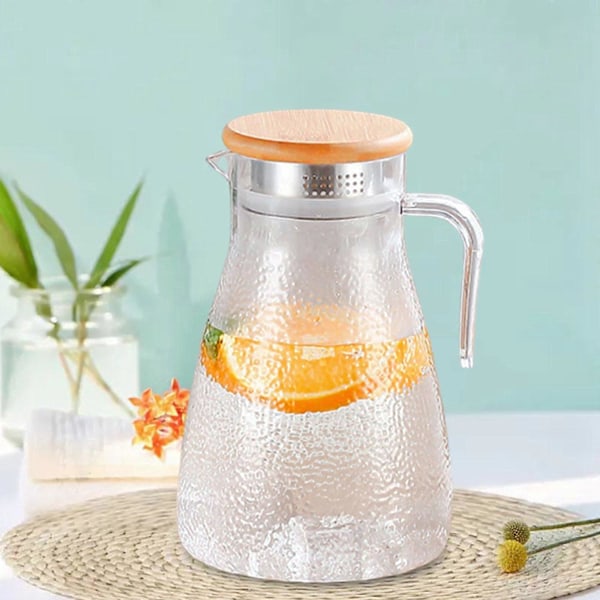 Vandkande 1500ml PC Sangria Kande Drikke Dispenser Drikke Kande med Låg og Håndtag til Fester Hjemmelavet Drik Juice