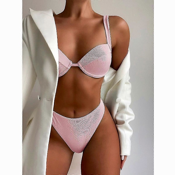 Høy Talje Bikini Push Up Badedrakt Kvinnelig Bikini Sett Sexy Dame Badetøy Biquini Bade Drakter Strandklær