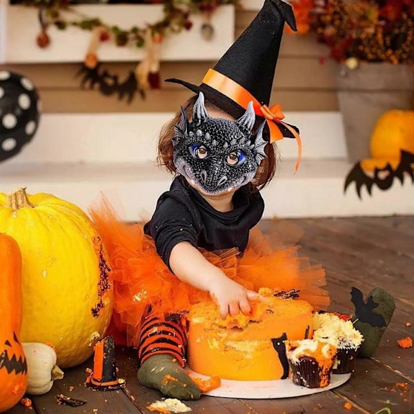 Lasten Lohikäärmenaamio Halloween Hauska Naamio Lohikäärme Cosplay Karnevaalinaamiot Pukeutuminen Naiset Cosplay Naamio Naamiaisille Punainen